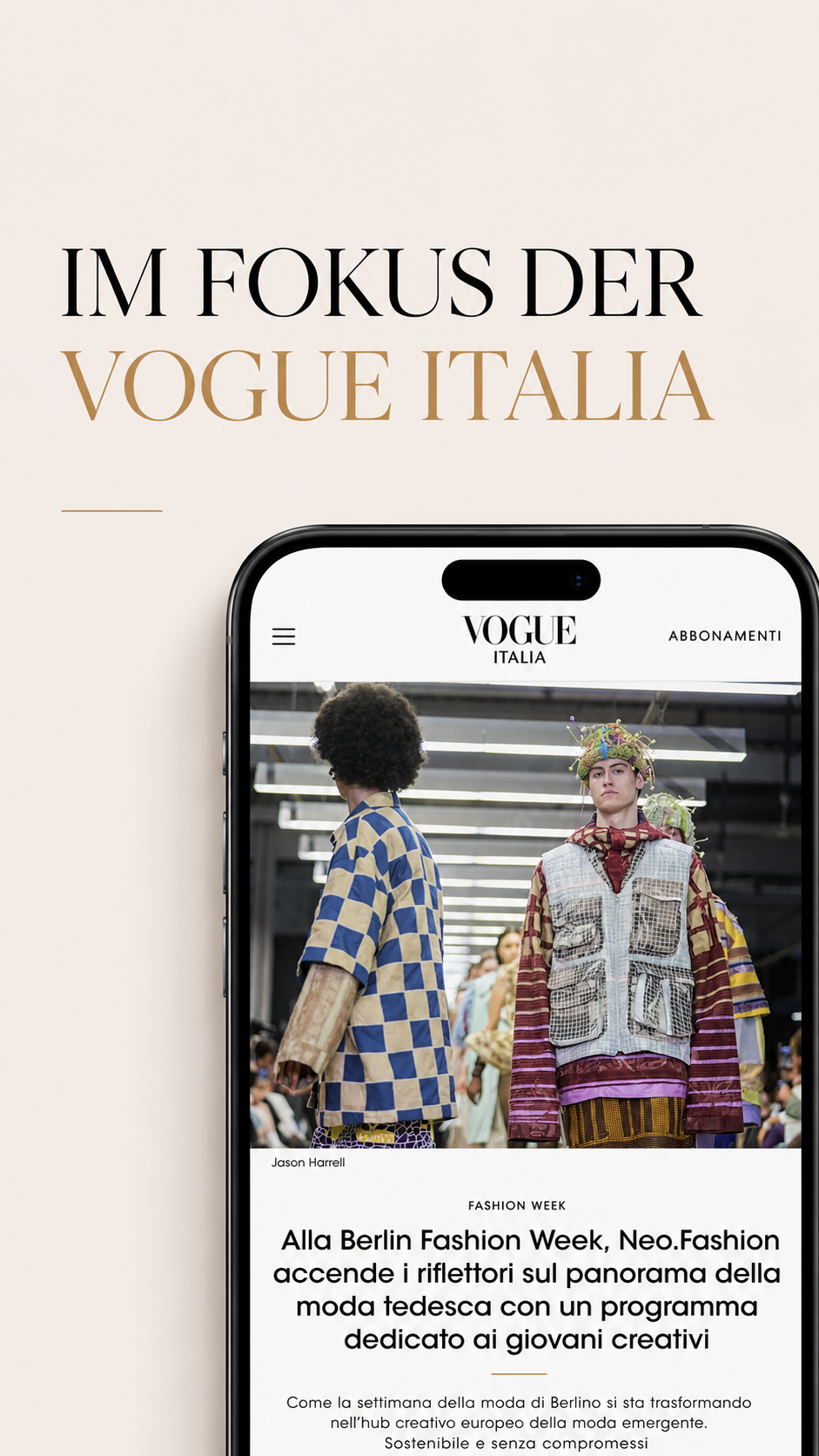 Vogue Italia berichtet über Neo.Fashion.